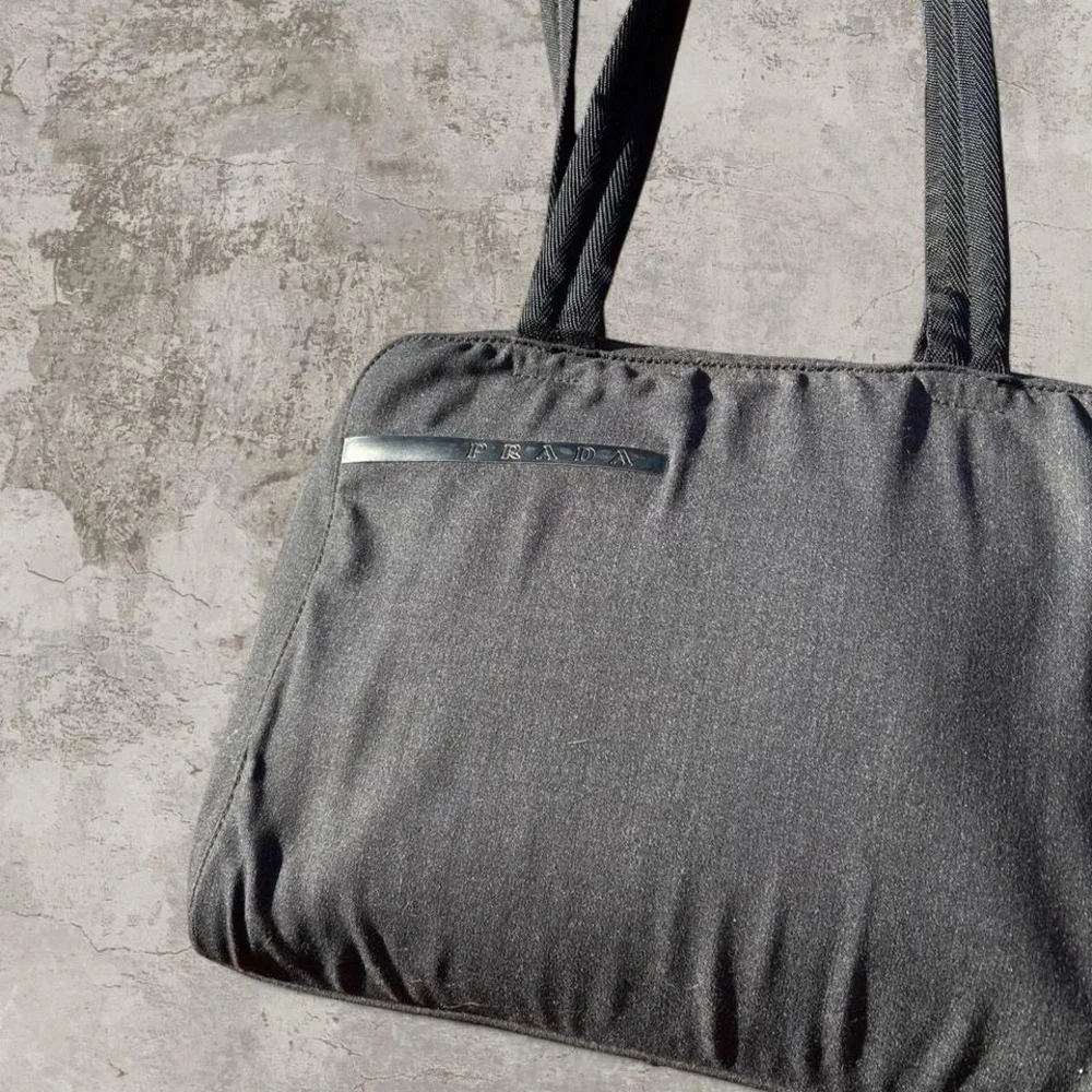 90’s Prada Wool / Leather Hand Bag